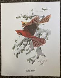 1973 GUY COHELEACH Winter Cardinals Autographed Print/Original Envelope