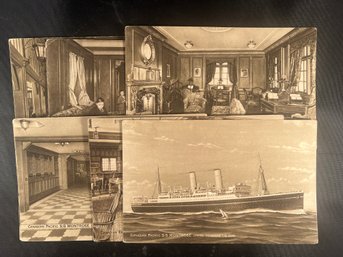 (8) 1910's SS Montrose Luxury Liner Ship Postcards