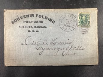 1908 Chanute Kansas Postcard Folder