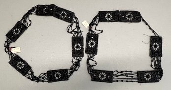 (2) Antique Handbeaded Germany Belts