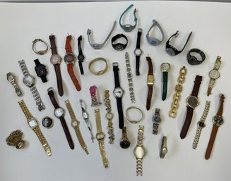 (39) Assorted Wrist Watches (Lot #2)