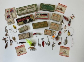 Collection Of Fishing Lures, Vintage Boxes And More (Lot #8)