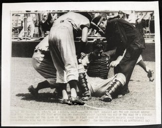 1954 LA Angeles Vs SF Seals PCL Baseball Wire Photo