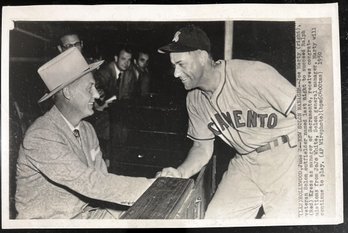 1950 Sacramento Solons PCL Baseball Wire Photo