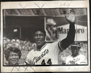 1980 Willie McCovey Giants Retirement Original Baseball Photo - Type 1