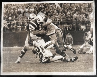 1970 Emerson Boozer NY Jets Football 8 X 10 Photo - Type 1