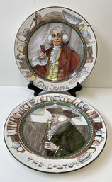 (2) Vintage ROYAL DOULTON Plates The Doctor-The Squire
