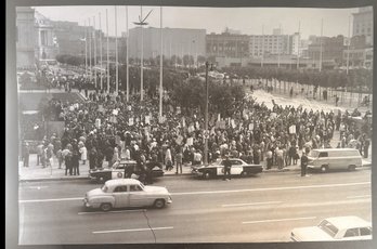 1962 Demonstration About Cuba In San Francisco Original Photo - Type 1