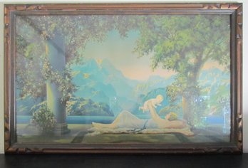 Antique Framed ATKINSON FOX 1925 Lithograph LOVES PARADISE