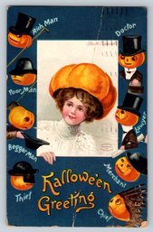 1911 Halloween Embossed Postcard