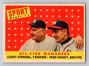 1958 Topps #475 Casey Stengel Baseball Card