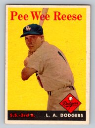 1958 Topps #375 Pee Wee Reese Baseball Card EX-MT