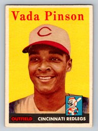 1958 Topps #410 Vada Pinson Rookie Baseball Card