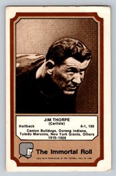 1975 Fleer Hall Of Fame Immortal Jim Thorpe Football Card