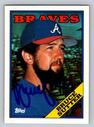 1988 Topps Bruce Sutter Signed Autographed Baseball Card - Hall Of Famer