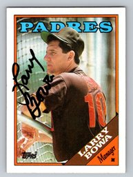 1988 Topps Larry Bowa Signed Autographed Baseball Card