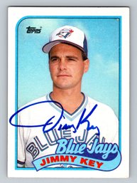 1989 Topps Jimmy Key Signed Autographed Baseball Card