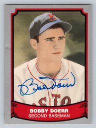Bobby Doerr Baseball Legend Signed Autographed Baseball Card - Hall Of Famer