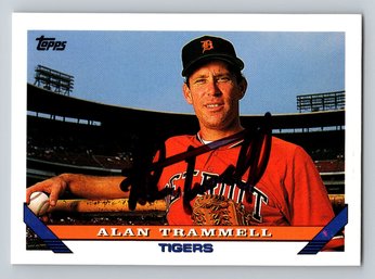 1993 Topps Alan Trammell Signed Autographed Baseball Card