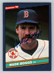 1986 Donruss Wade Boggs Signed Autographed Baseball Card - Hall Of Famer