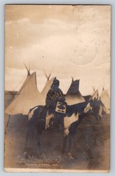 1910's Lee Moorhouse Native American Indian Real Photo Postcard