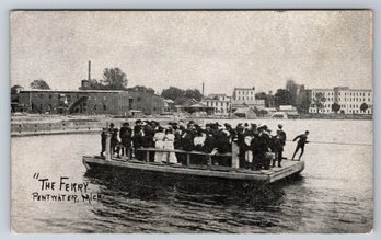 C. 1900 Pentwater MI Ferry Rare Private Postcard