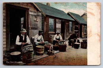 C. 1910 Cape Cod Clam Shuckers Postcard