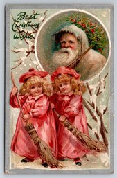 1909 Tucks Santa Claus Christmas Embossed Postcard
