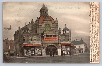 C. 1910 Walsall England Her Majesty's Theatre Postcard