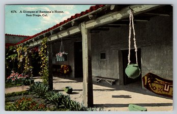 1915 San Diego CA Ramona's House World's Fair Postcard