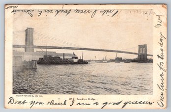 1906 Brooklyn Bridge New York Early Postcard
