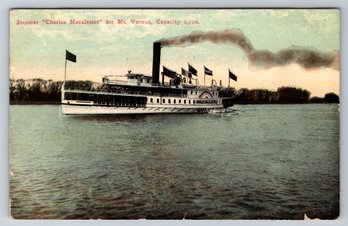 1912 Steam Ship Charles Macalester Mt Vernon VA Postcard