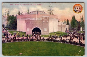 1909 Seattle World's Fair Battle Of Gettysburg Exhibition Postcard