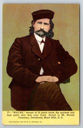 1908 Wild Bill Hickok Western Postcard