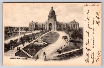 1907 Austin TX State Capitol Early Postcard