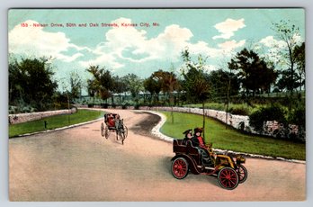 1910's Kansas City MO Nelson Drive Postcard