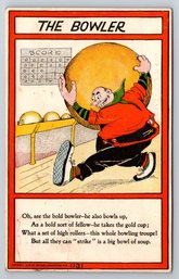 1906 The Bowler Cartoon Illustrated Postcard