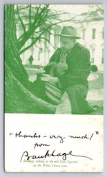 1930's H. R. Baukhage American Journalist And Broadcaster Autographed Postcard