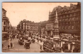 1910's London The Strand And Charming Cross Postcard