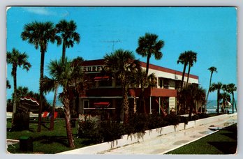 1954 Daytona Beach FL Surfview On The Ocean Chrome Postcard