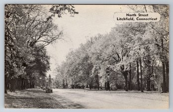 1940's Litchfield CT North Street Postcard