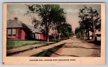 1933 Quantum MA Hacking Ave Looking East Postcard