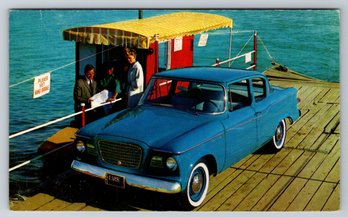 1960 Lark Sedan Car Automobile Advertising Chrome Postcard