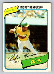 1980 Topps #482 Rickey Henderson Rookie Baseball Card