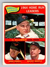 1965 Topps #3 Mickey Mantle HR Leaders Baseball Card - EX