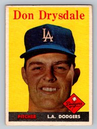 1958 Topps #25 Don Drysdale Baseball Card - VG/VG