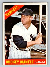 1966 Topps #50 Mickey Mantle Baseball Card VG To VG-EX #3