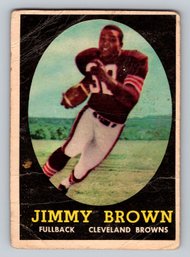1958 Topps #62 Jim Brown Football Rookie Card
