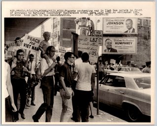 1965 Vietnam Protest Minneapolis MN Wire Photo