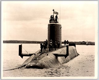 1968 British Navy Polaris Submarine HMS Repulse 8 X 10 News Service Photo - Type 1